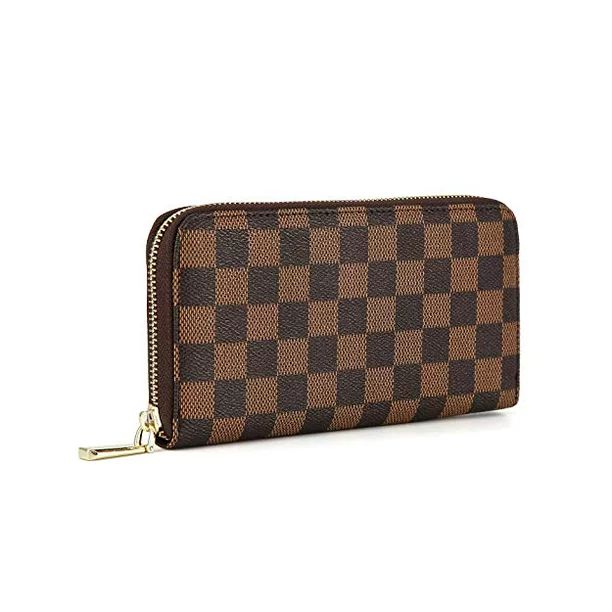 Coolmade Women’s Checkered Zip Around Wallet and Phone Clutch - RFID Blocking with Card Holder ... | Walmart (US)