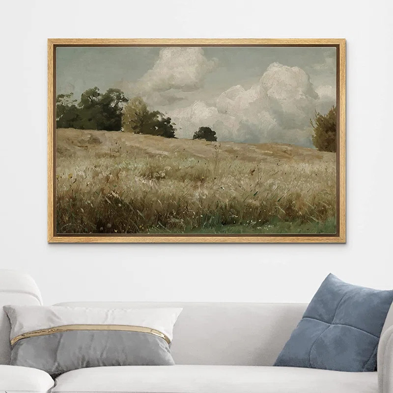 Vintage Countryside Forest Tree Field Nature Wilderness - Painting on Canvas | Wayfair North America