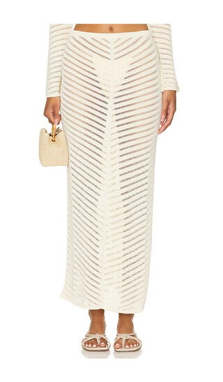 DEVON WINDSOR Rafaella Skirt in Cream. - size M | Revolve Clothing (Global)
