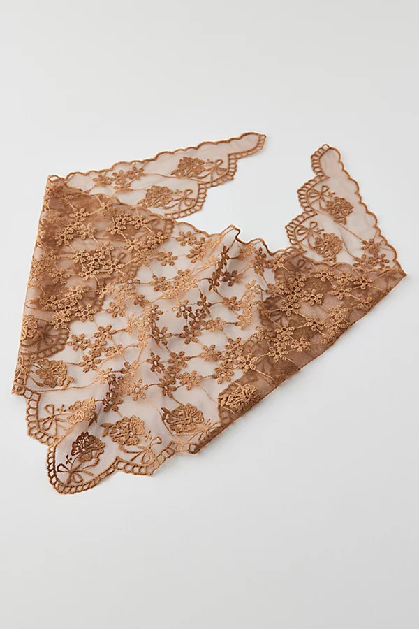 Out From Under Lace Headscarf in Taupe, Women's at Urban Outfitters | Urban Outfitters (US and RoW)