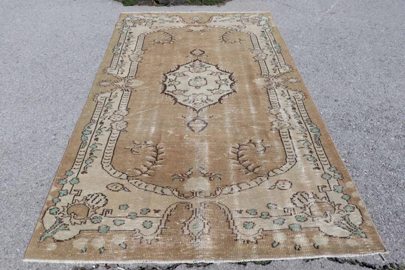Turkish Rug, Large Carpet, Vintage Rug, Home Decor Carpet, 61x108 inches Beige Rug, Outdoor Rug, ... | Etsy (US)
