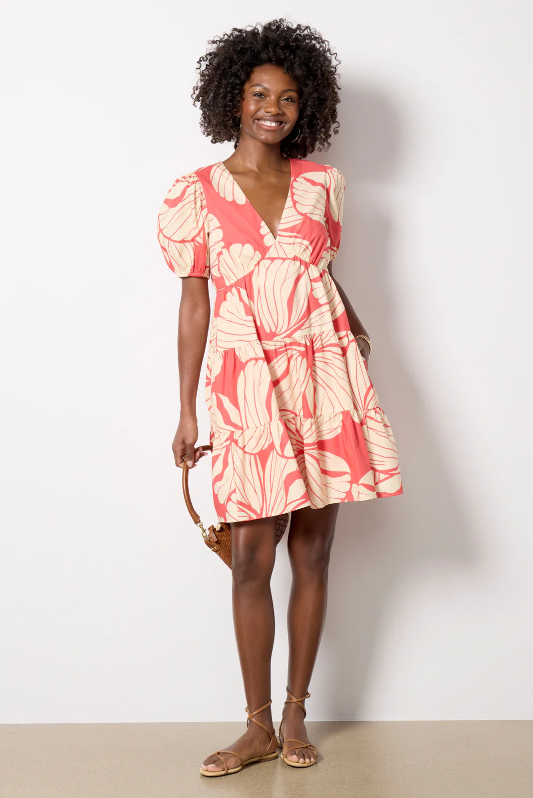 SS V Neck Mini Dress | Evereve