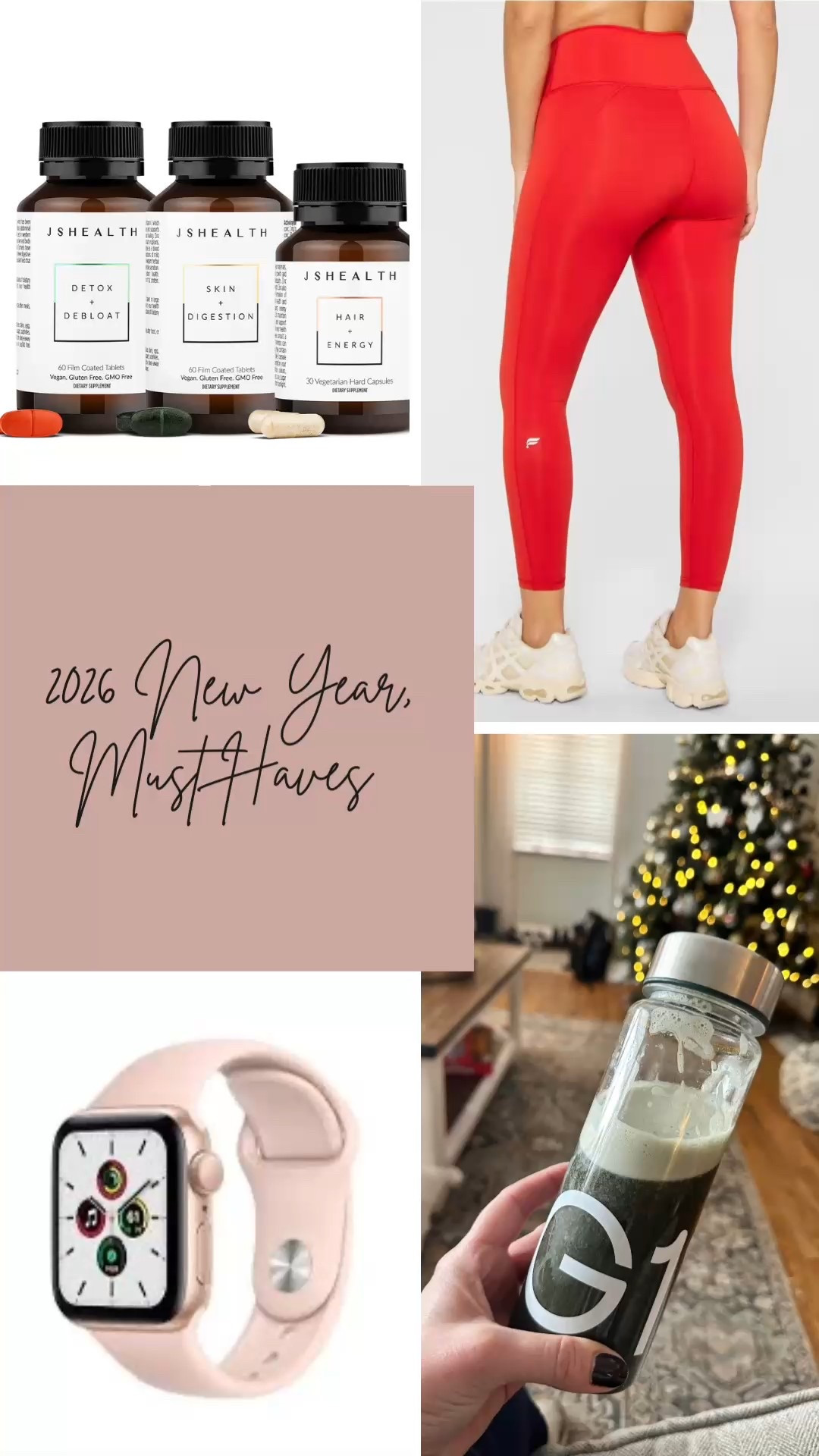 On my MUST HAVE list for the New Year! 

JS Health Vitamins and Supplements
Fabletics Powerhold leggings (wear size small)
Apple Watch 
AG1 Greens - I drink these every morning and they give me so much more energy! 

#LTKselfcare #LTKmorningroutine #LTKfitnessgoals