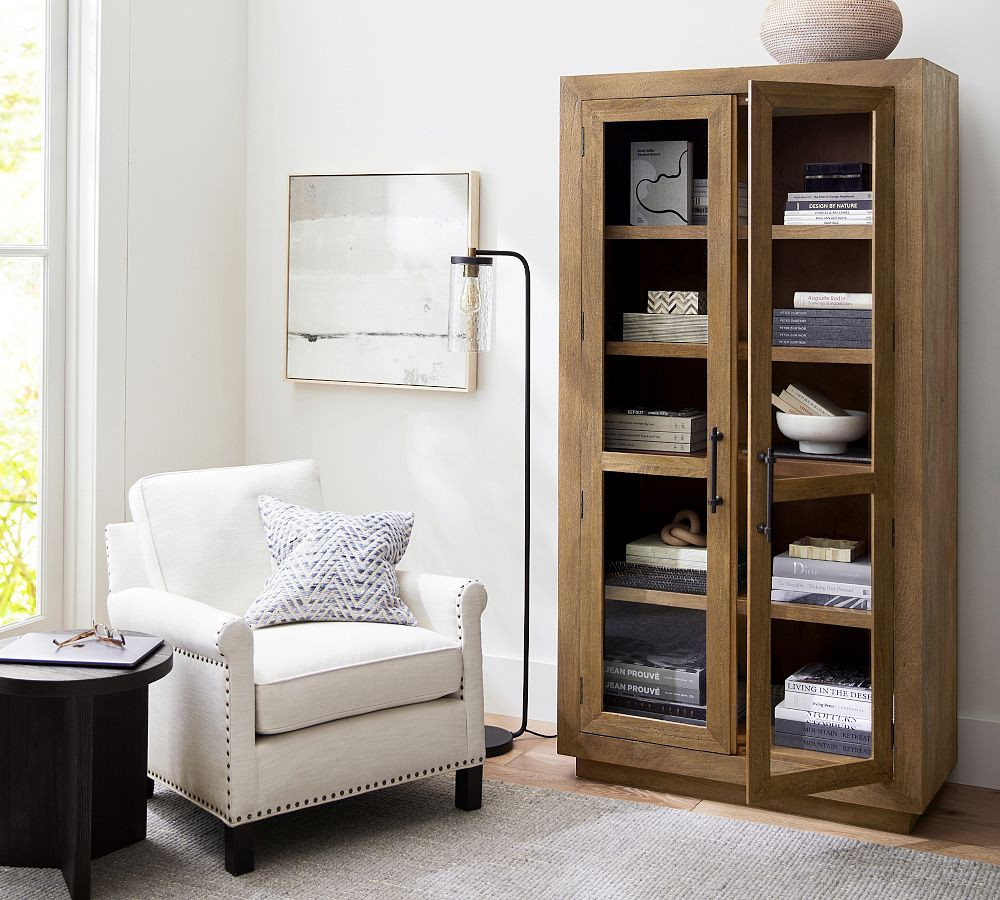 Oakleigh Glass Storage Cabinet (40") | Pottery Barn (US)