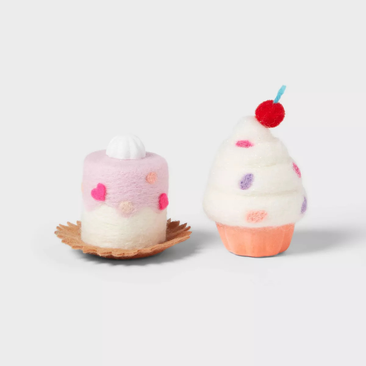 2pc Soft Sculpt Cupcakes Valentine's Day Decorative Accent Set - Spritz™ | Target