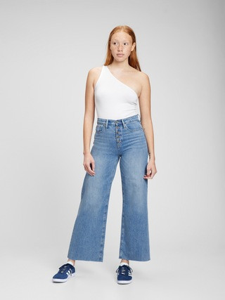 High Rise Wide-Leg Jeans with Washwell | Gap Factory