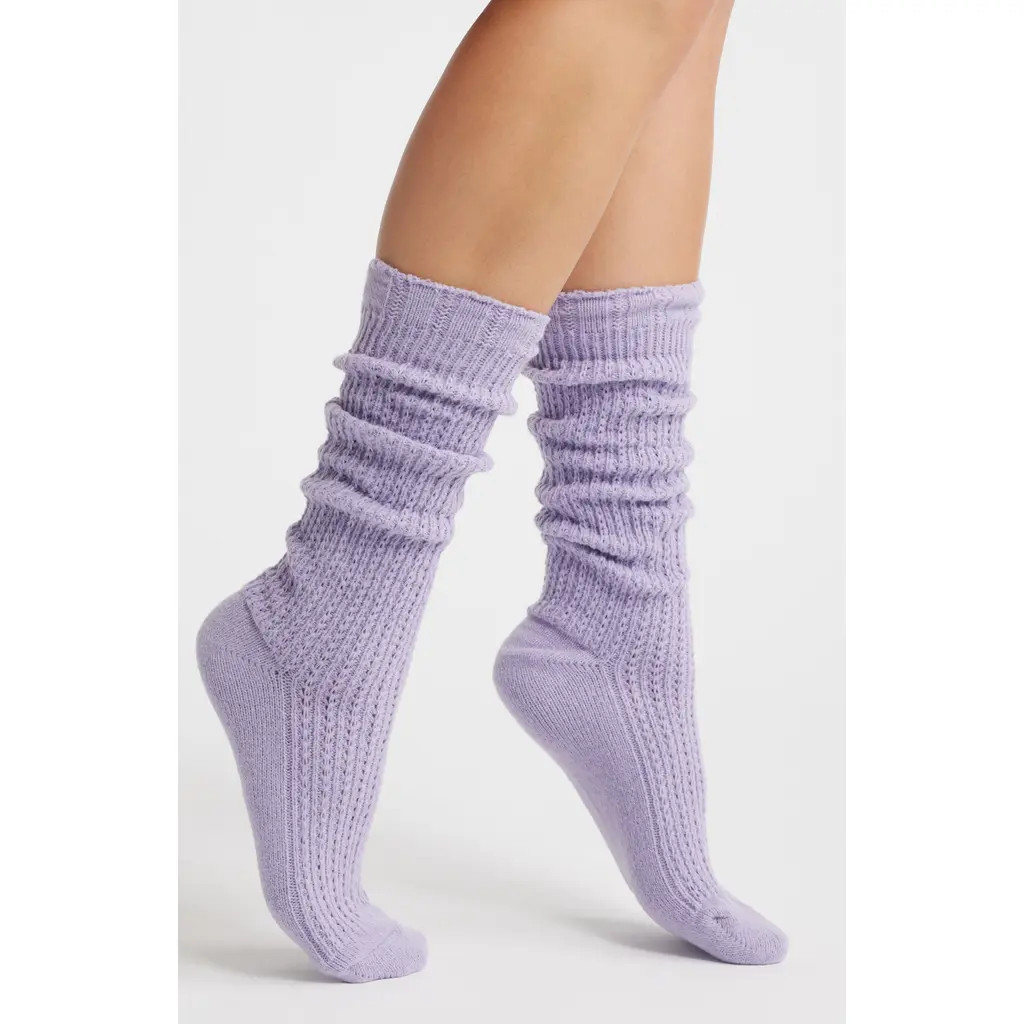 Free People Staple Slouch Socks in Lavender at Nordstrom | Nordstrom