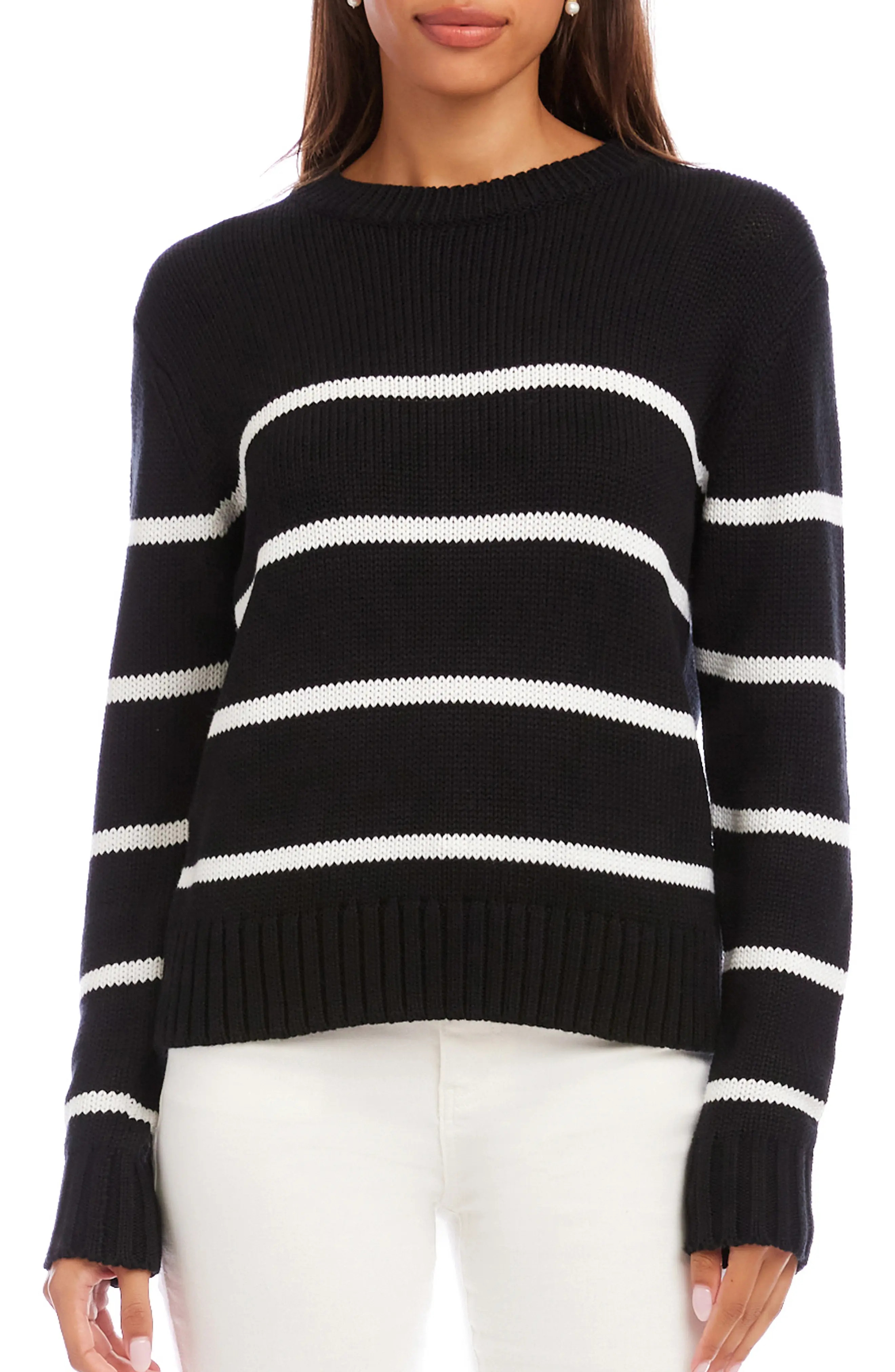 Stripe Crewneck Sweater (Women) | Nordstrom | Nordstrom
