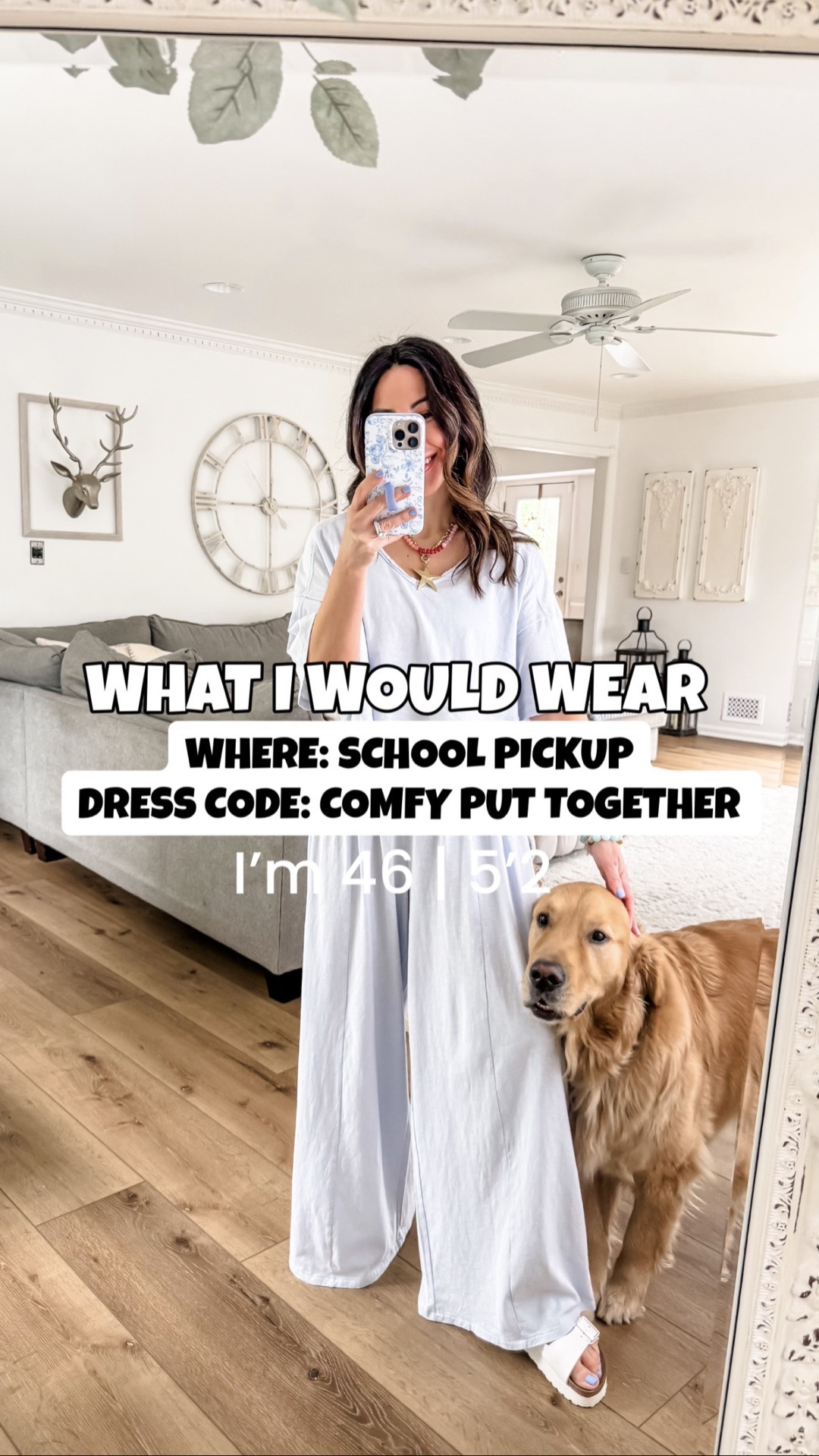 I would like to thank whoever came up with comfy matching sets. The easiest way to stay comfy but look put together. This new set is gold. Pants come in length options, which is a must for me being only 5’2. And I found us a code that’ll bring the set down an extra 20% off. Don’t sleep on this set (although you might wanna sleep in it. Cheesy I know).😂🤪

Aerie code SHOPMY20. Jewelry code: HOUSEOFLEO20. Wide leg pants small short. Tops small. Sandals TTS.

#LTKSaleAlert #LTKOver40 #LTKPetite