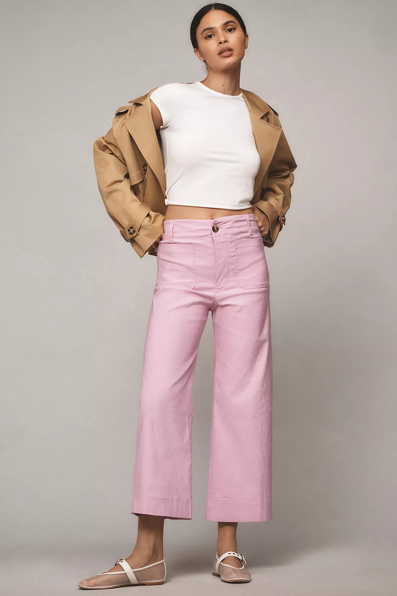 The Colette Cropped Wide-Leg Pants by Maeve | Anthropologie (US)