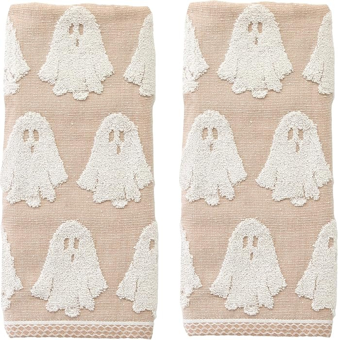 SKL Home Halloween Ghost Jacquard 100% Cotton Reversible 2pc Hand Towel Set, Soft & Absorbent, De... | Amazon (US)