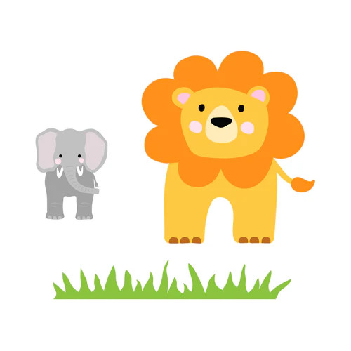 Zoo Animals Waterproof Stickers | Name Bubbles