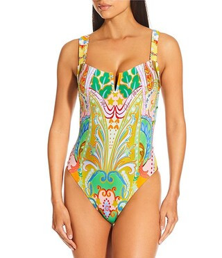 Antonio Melani Paisley V-Wire One Piece Swimsuit | Dillard's | Dillard's