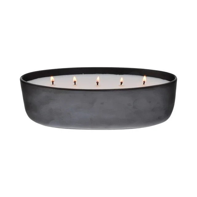 Better Homes & Gardens Warm Leather & Amber 5-Wick 40.5 oz (1.2kg) Oversized Ceramic Candle | Walmart (US)
