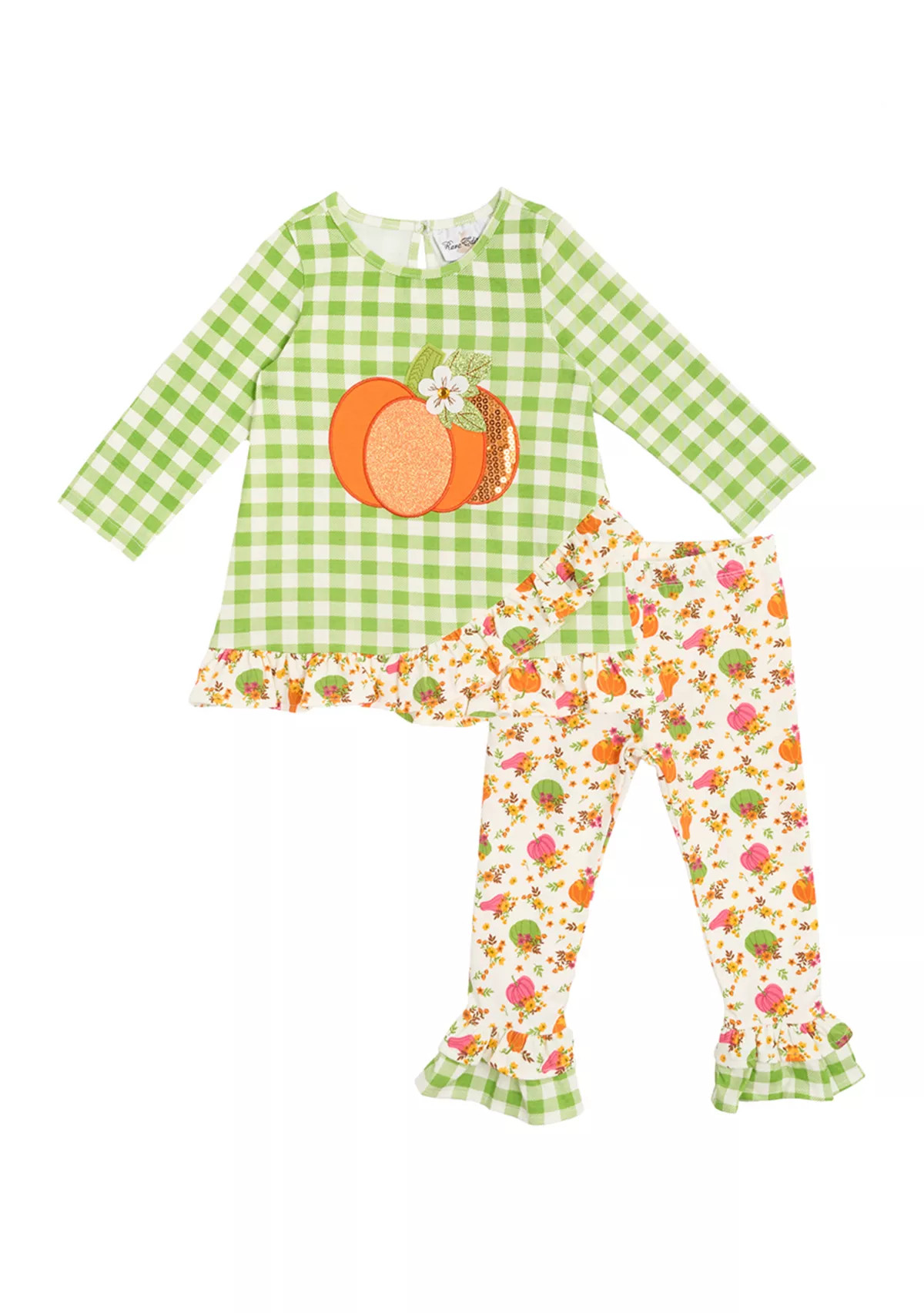 Toddler Girls Gingham Appliqué Top and Leggings Set | Belk