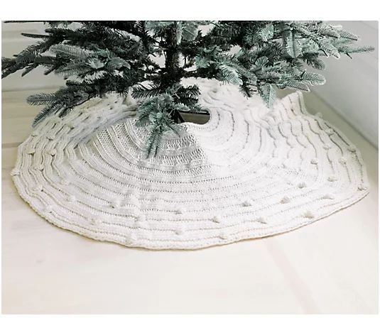 54" Tree Skirt with Pom Poms by Lauren McBride - QVC.com | QVC