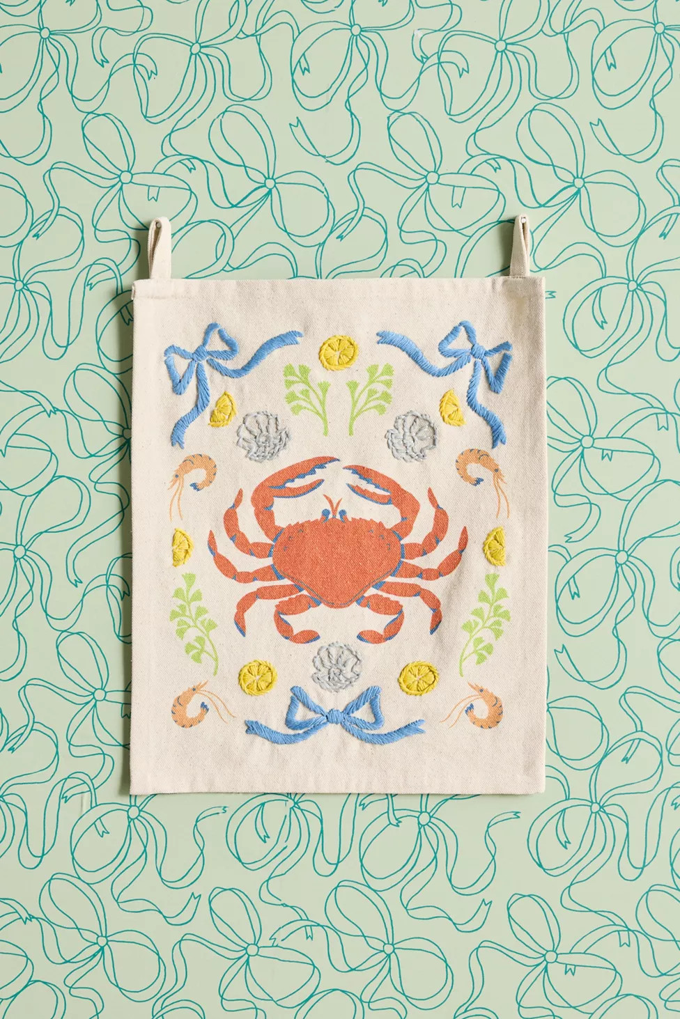 Fancy Crab Embroidered Flag Tapestry | Urban Outfitters (US and RoW)