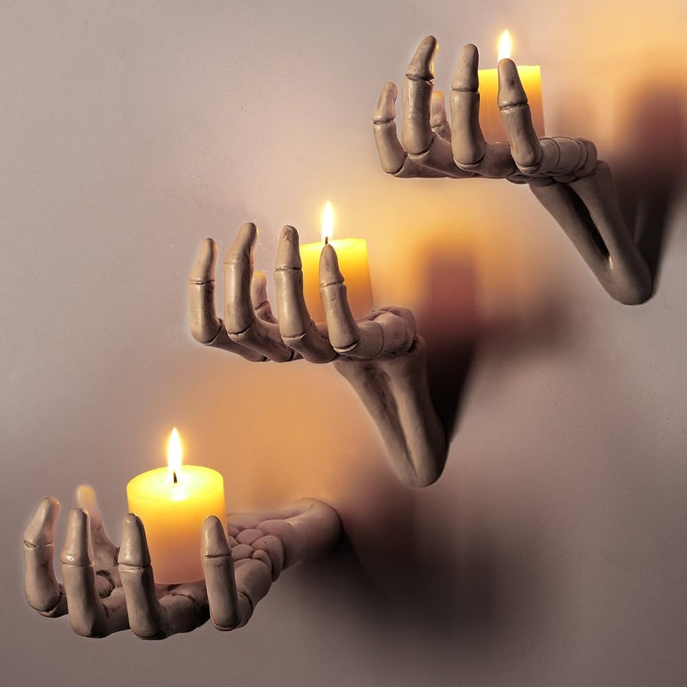 Halloween Wall Decorations Indoor or Outdoor - Halloween Gothic Home Decor Pack of 3 Wall Mounted... | Amazon (US)