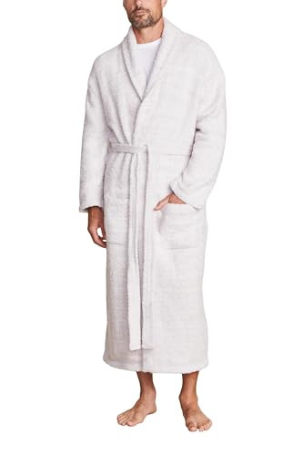 Barefoot Dreams Cozychic Adult Robe (US, Numeric, 2, 3, Regular, Regular, Heathered Stone/White) | Amazon (US)
