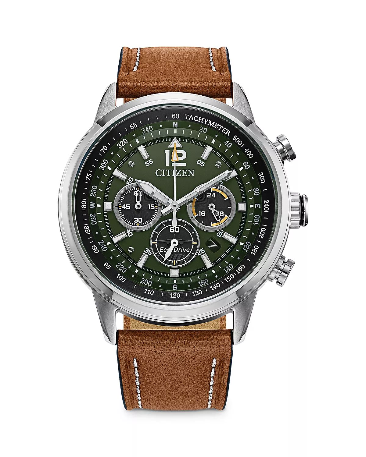Eco-Drive Avion Chronograph Leather Strap Watch, 44mm | Bloomingdale's (US)