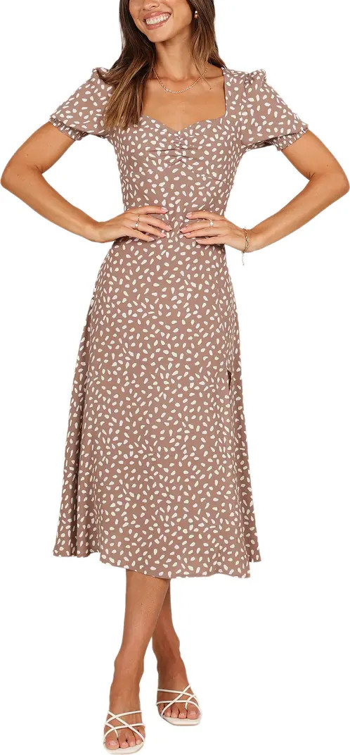 Petal & Pup Franklin Print Puff Sleeve Midi Dress | Nordstrom | Nordstrom
