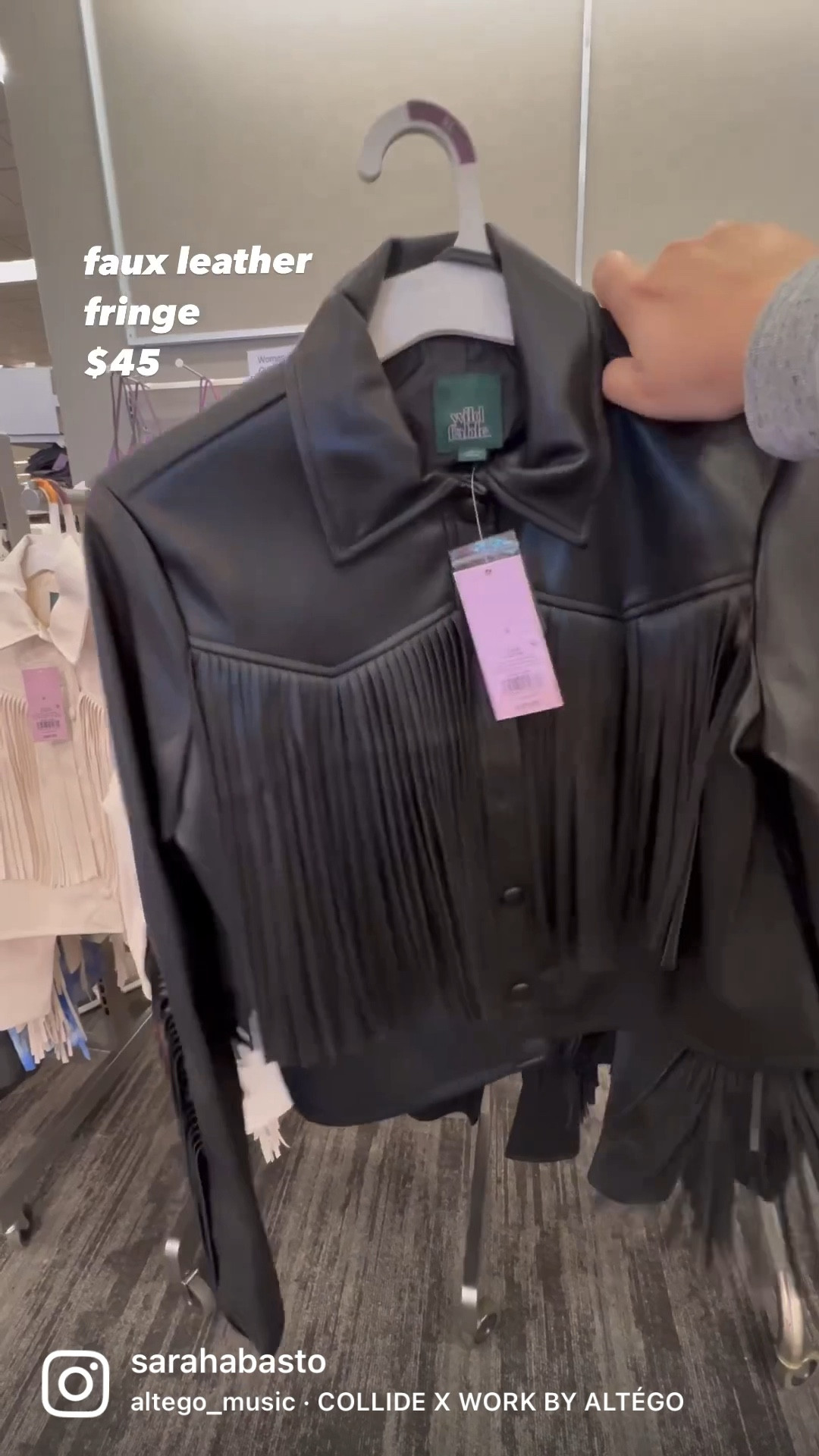 Fringe faux leather jacket at target on black and white 


#LTKFind #LTKSeasonal #LTKunder50