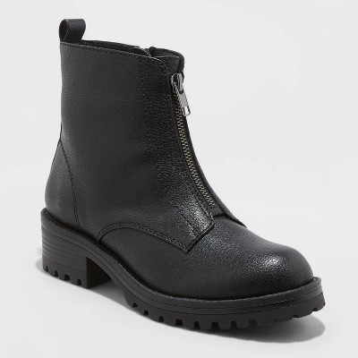 Women's Courtney Front Zip Combat Boots - Universal Thread™ | Target