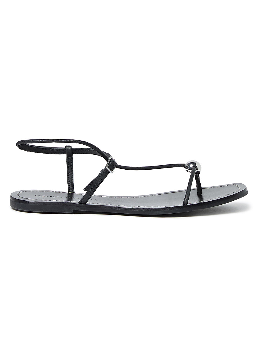 Women's Lara Strappy Flat Sandals - Black - Size 9.5 | Saks Fifth Avenue