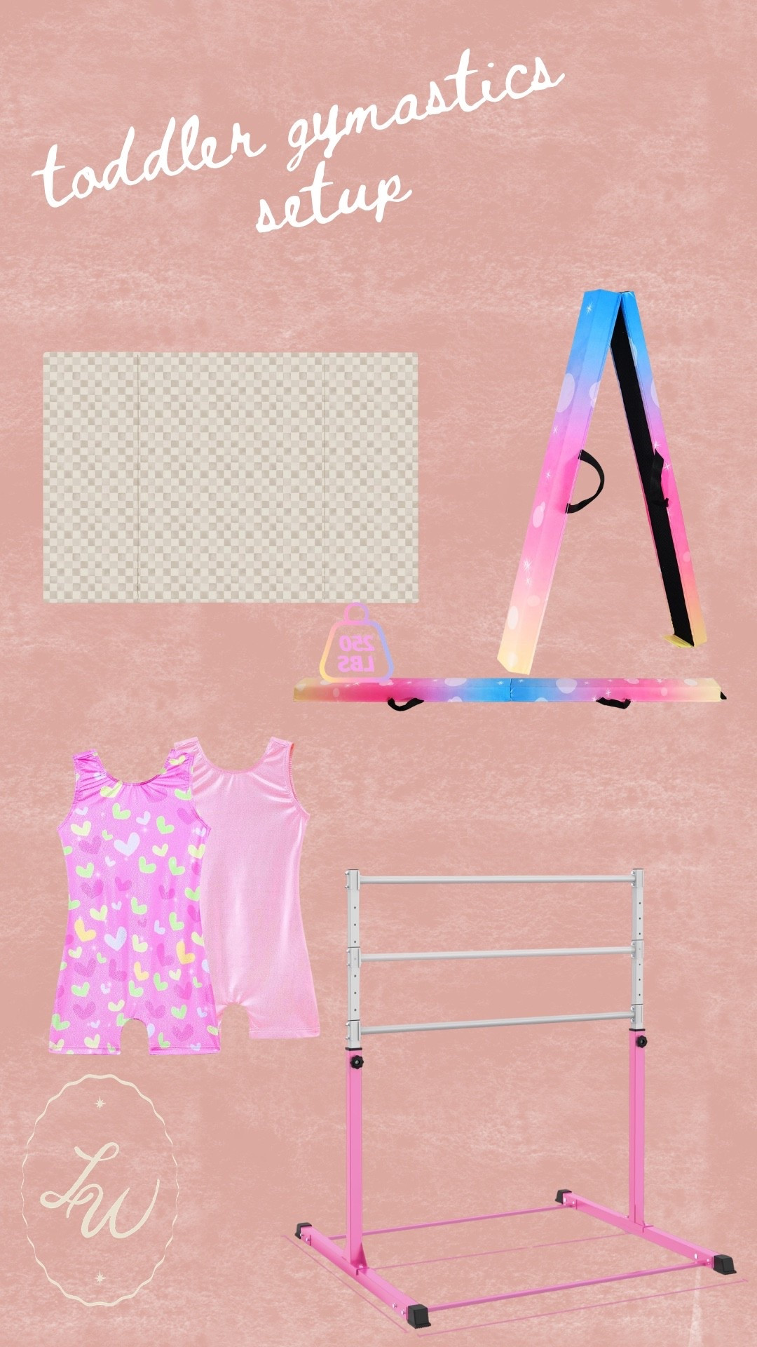 Gymnastics setup for toddler!