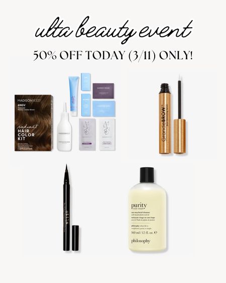 Ulta Semi-Annual Beauty Event sale - these items are 50% off today only! Monday, March 11, 2024! 

#LTKbeauty #LTKsalealert