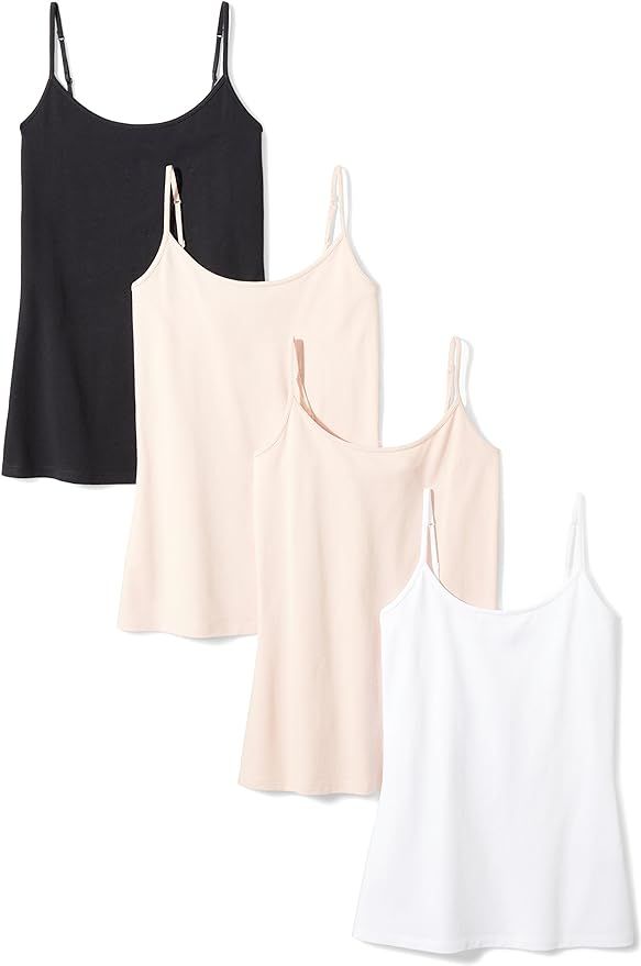 Amazon Essentials Women's 4-Pack Slim-Fit Camisole | Amazon (US)