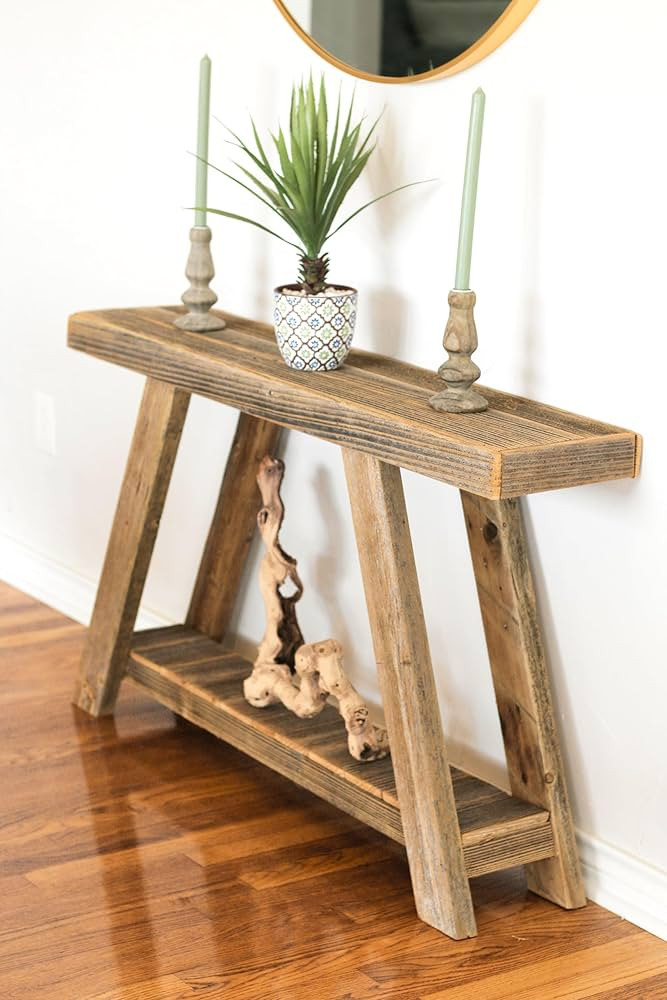 Aztec A-Frame Console; 46L x 10D x 28H Reclaimed Wood Table (Natural) | Amazon (US)