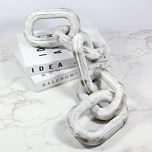 Sivya Decorative Wood Chain Link Decor, Rustic Wood Link Farmhouse Decor for Farmhouse Tiered Tra... | Amazon (US)