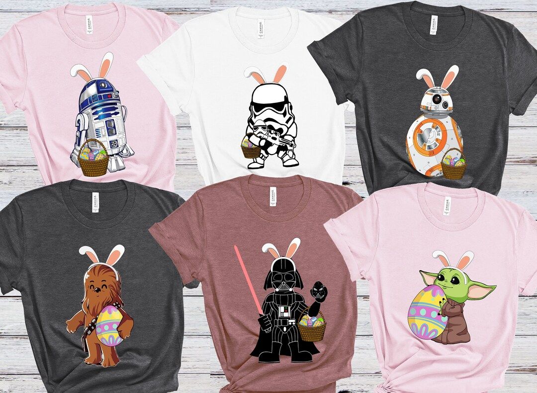 Star Wars Character Easter Shirt, Easter Darth Vader Shirt, Baby Yoda, Star Wars Characters Easte... | Etsy (US)