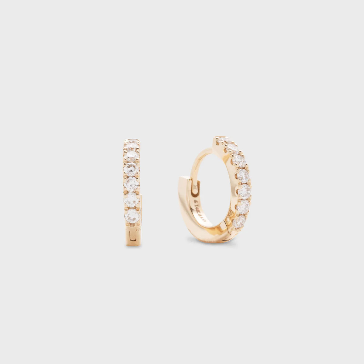 14k aurora huggies (10mm) | Cuffed by Nano