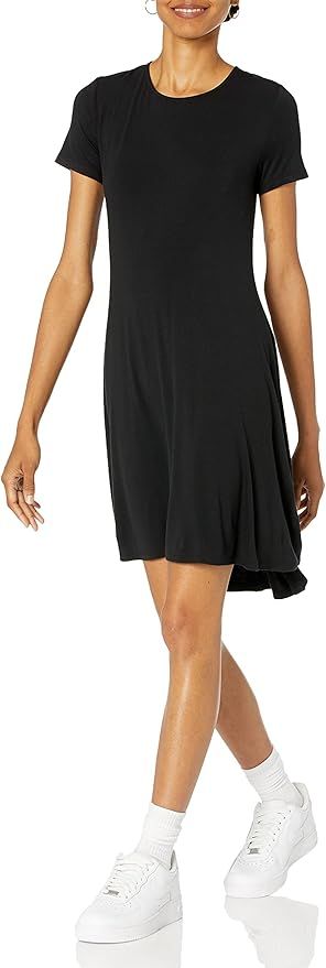 Daily Ritual Women's Jersey Short-Sleeve Open Crewneck Dress | Amazon (US)