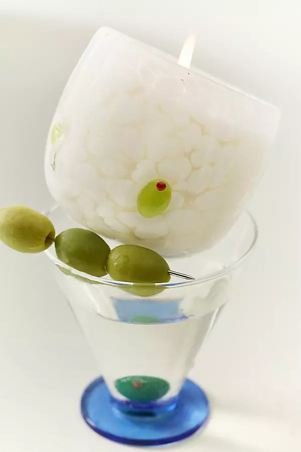 Martini Spring Icon Gourmand Dirty Martini Glass Candle | Anthropologie (US)