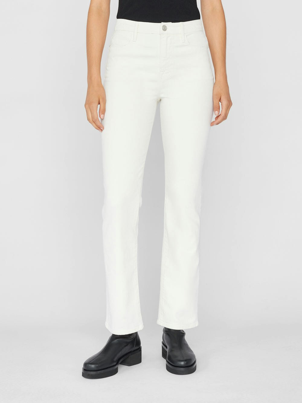 Le Super High Straight  in  Au Natural | Frame Denim