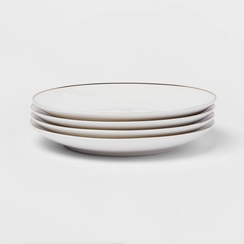 8&#34; 4pk Stoneware Salad Plates Gold - Threshold&#8482; | Target