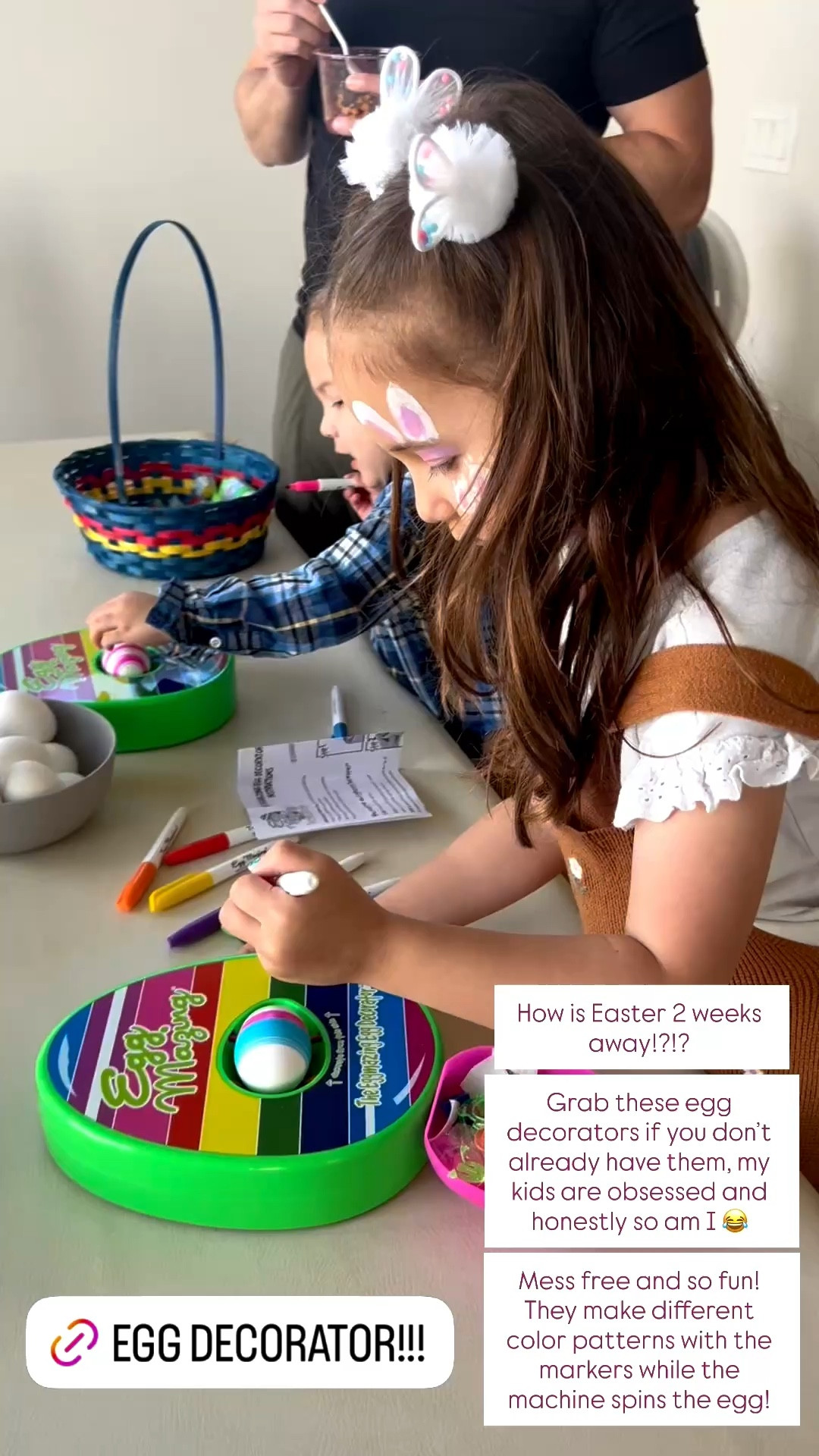 These are so fun for egg decorating! My kids look forward to using them every year, no mess and keeps them busy! They can make different color patterns using the markers that it comes with! Such a great Easter gift 

#LTKOver40 #LTKSeasonal #LTKKids
