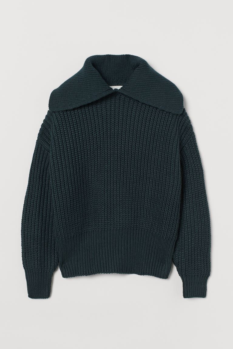 Collared Rib-knit Sweater | H&M (US + CA)