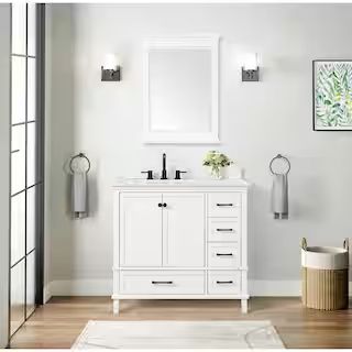 Home Decorators Collection Merryfield 37 in. W x 22 in. D x 35 in. H Single Sink Freestanding Bat... | The Home Depot