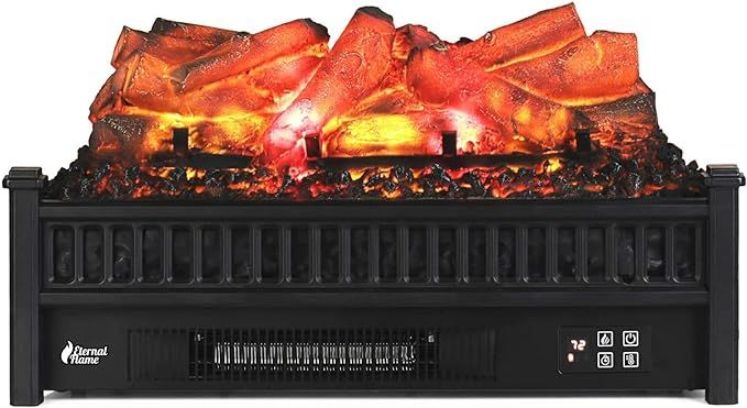 TURBRO Eternal Flame EF23-LG Electric Fireplace Logs, 23" Remote Control Fireplace Insert Log Hea... | Amazon (US)