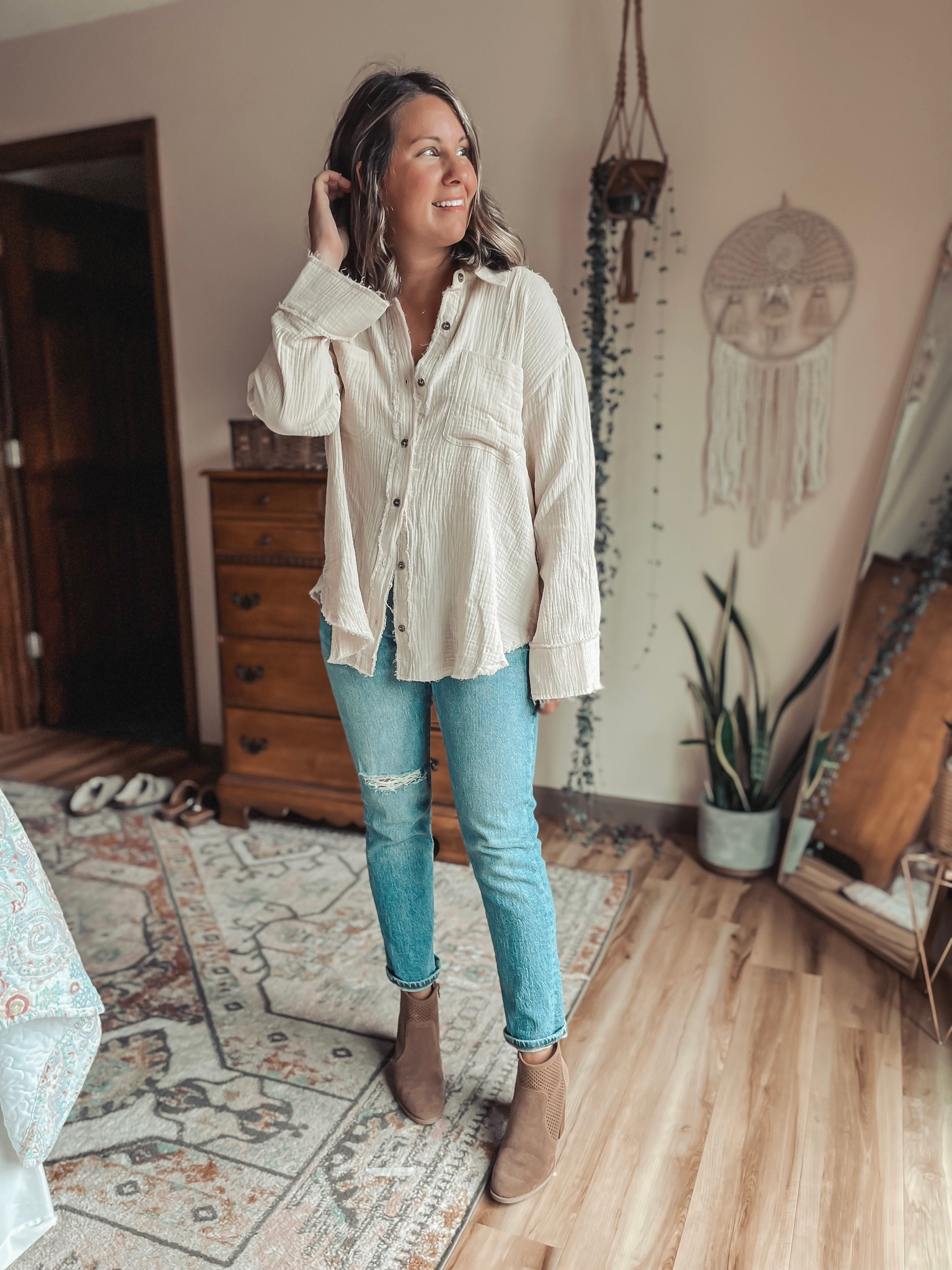 Love this 100% cotton button up !
Use MARISSAELISE25 for $$ off!

#LTKSeasonal #LTKunder100 #LTKstyletip