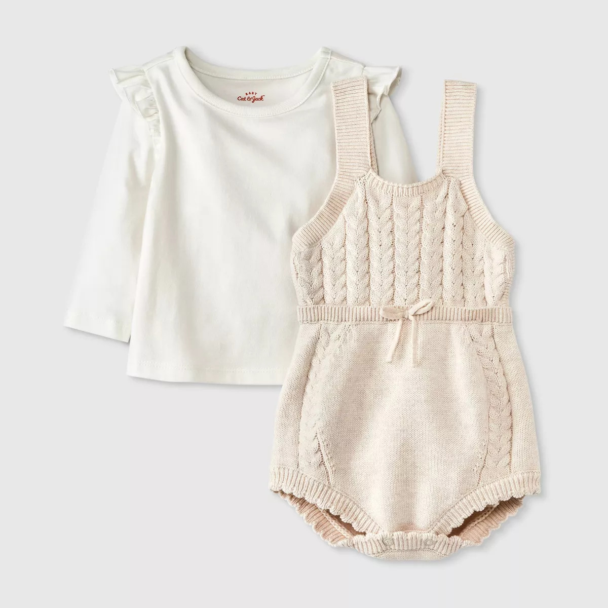Baby Girls' Sweater Romper - Cat & Jack™ Cream | Target