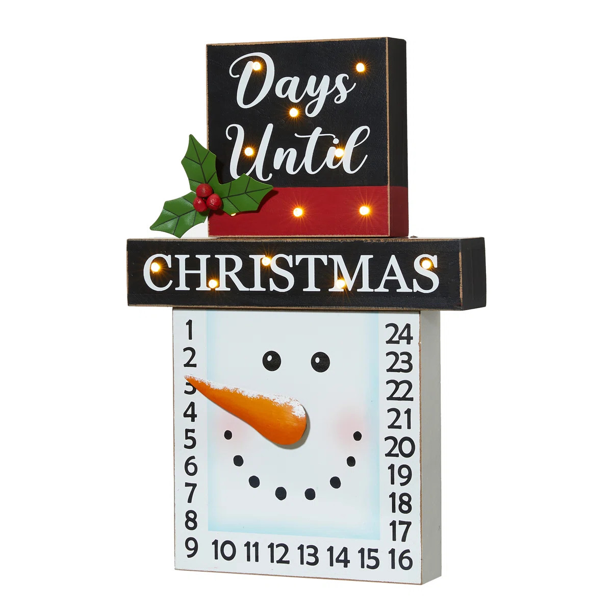 Wooden Christmas Snowman Countdown | Wayfair North America