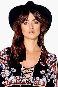 Ribbon Trim Fedora Hat | Boohoo.com (US & CA)