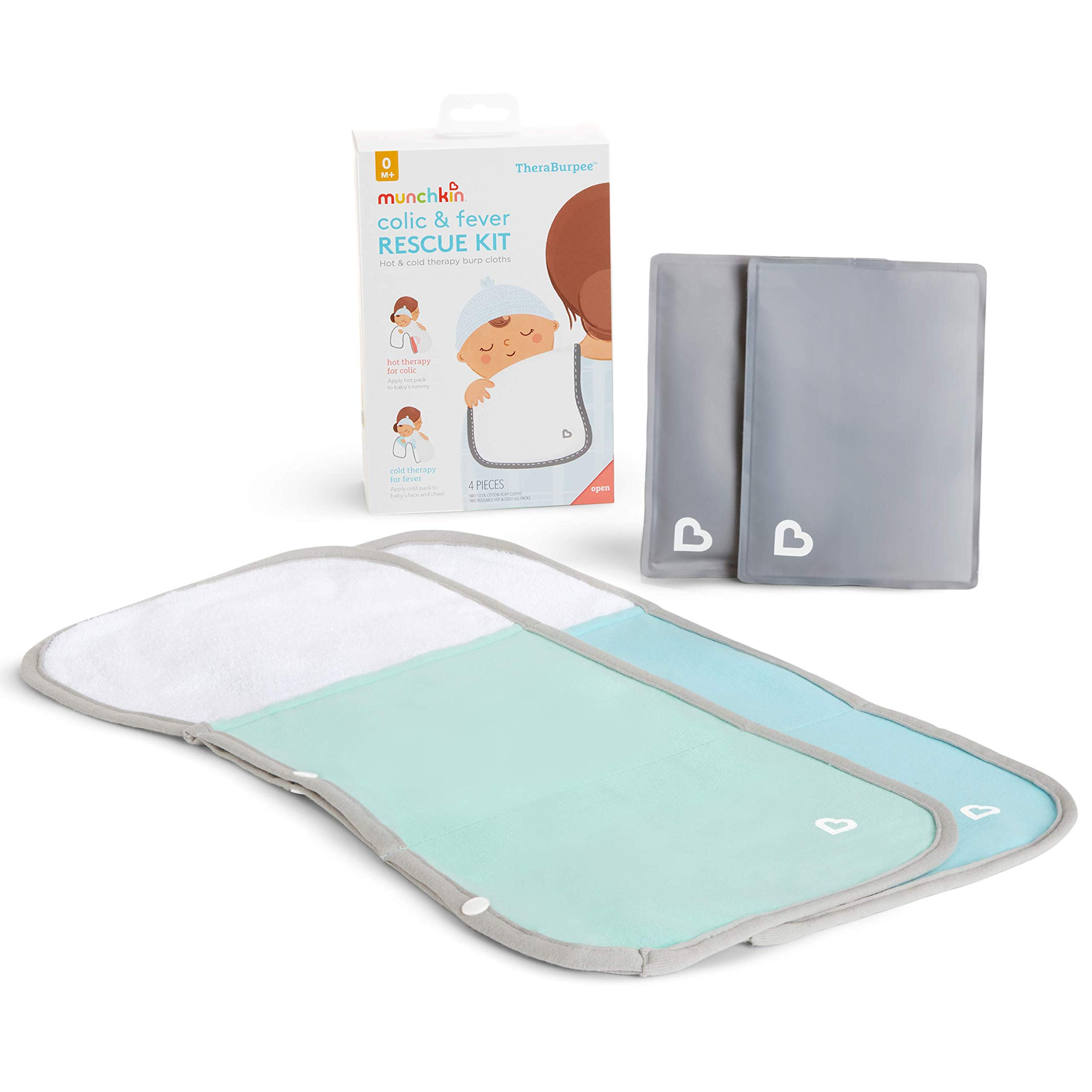 Munchkin® TheraBurpee Colic & Fever Rescue Kit with Hot & Cold Therapy Burp Cloths | Amazon (US)