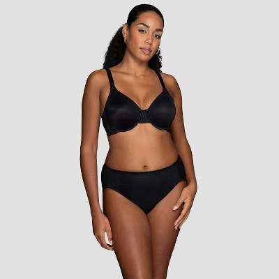 Vanity Fair Lingerie Women's Smoothing Underwire Minimizer Bra Inspired By You - Black 42D: Nylon Spandex Blend | Target