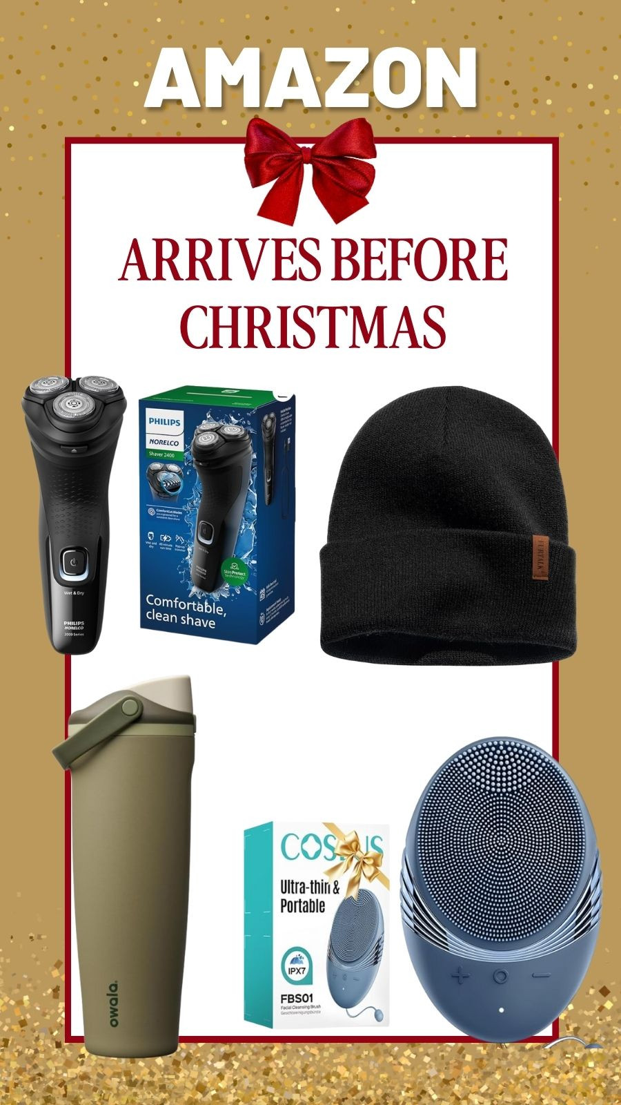 Great last minute stocking stuffers for him! Arrives before Christmas! #creatorfavorites2025

COSLUS Facial Cleansing Brush, FURTALK Beanie, Owala FreeSip Water Bottle, Philips Norelco Shaver 

 #LTKGiftGuide #LTKSaleAlert #LTKFindsUnder50